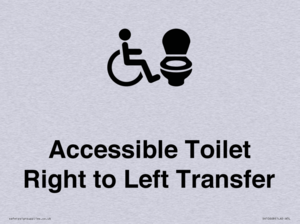 Accessible Toilet with Right to Left Transfer